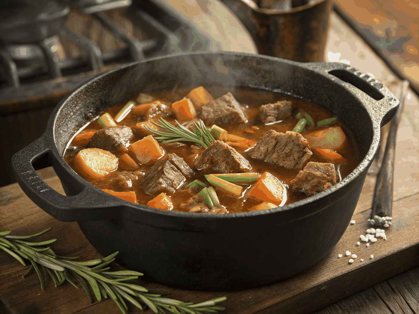 Slow simmering budget-friendly beef stew