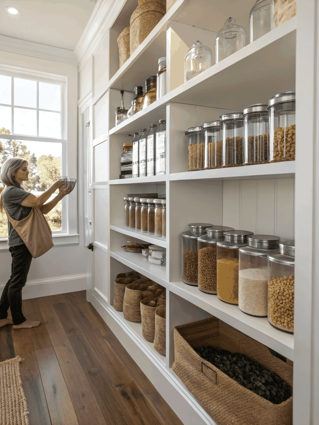 Budget pantry cooking workshop with spices and dry goods